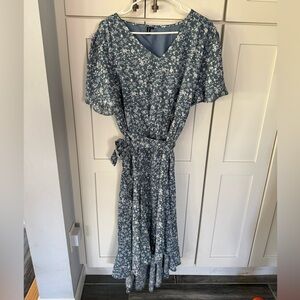 Maggeer Floral high low Wrap Dress Size XL